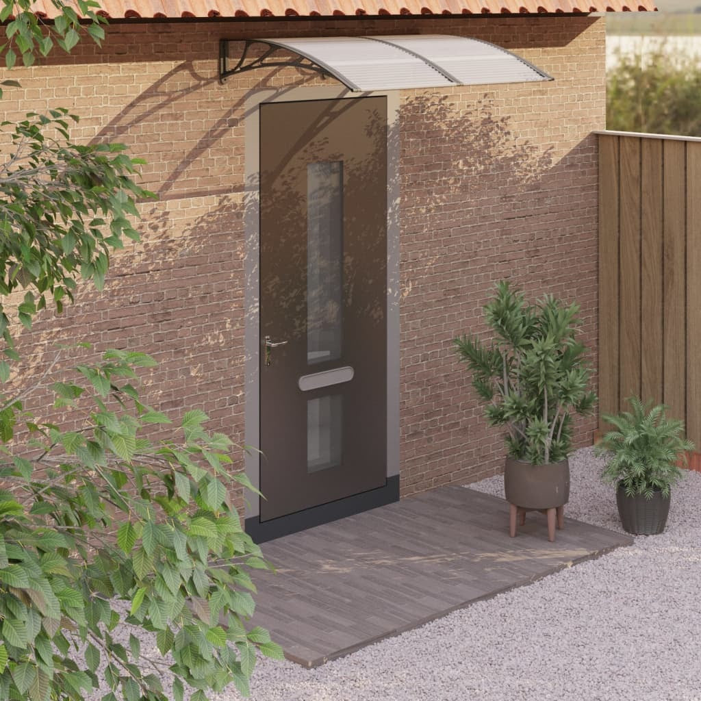 Door Canopy Black 59.1"x39.4" Polycarbonate