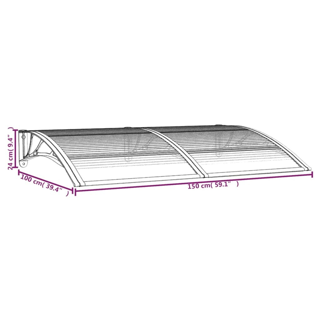 Door Canopy Black 59.1