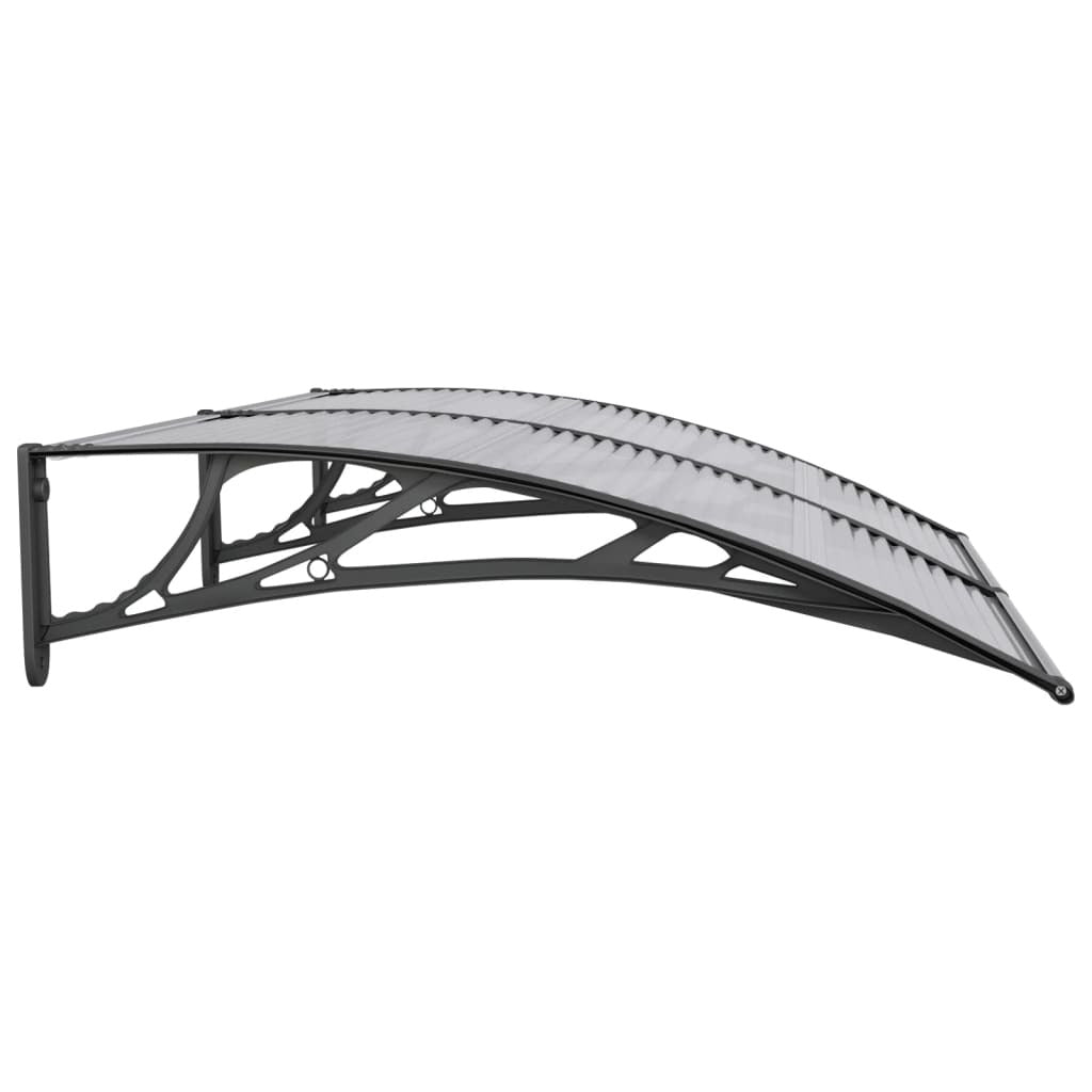 Door Canopy Black 59.1"x39.4" Polycarbonate