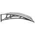 Door Canopy Black 59.1"x39.4" Polycarbonate