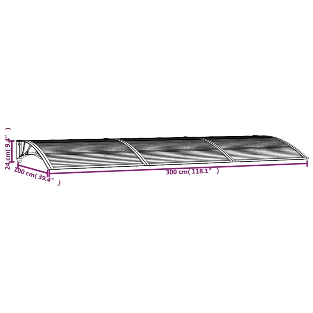 Door Canopy Gray 118.1