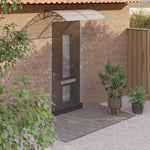 Door Canopy Gray 59.1"x31.5" Polycarbonate