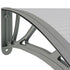 Door Canopy Gray 59.1"x31.5" Polycarbonate