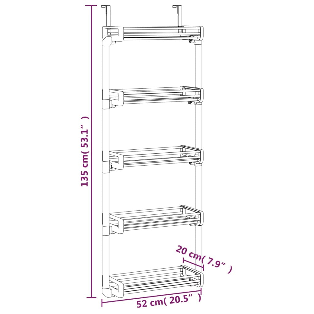 Door Organizer with 5 Shelves 20.5