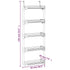 Door Organizer with 5 Shelves 20.5"x7.9"x53.1" Aluminum