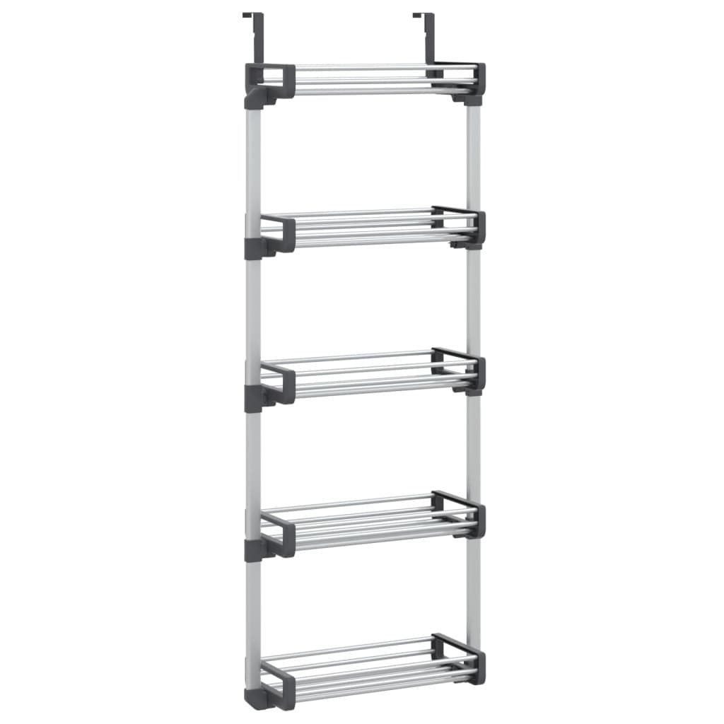 Door Organizer with 5 Shelves 20.5"x7.9"x53.1" Aluminum