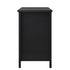 Drawer Dresser BAR CABINET side cabinet,buffet sideboard,buffet service counter, solid wood frame,plasticdoor panel,retro shell handle,applicable to dining room, living room, kitchen ,corridor,black