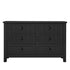 Drawer Dresser BAR CABINET side cabinet,buffet sideboard,buffet service counter, solid wood frame,plasticdoor panel,retro shell handle,applicable to dining room, living room, kitchen ,corridor,black