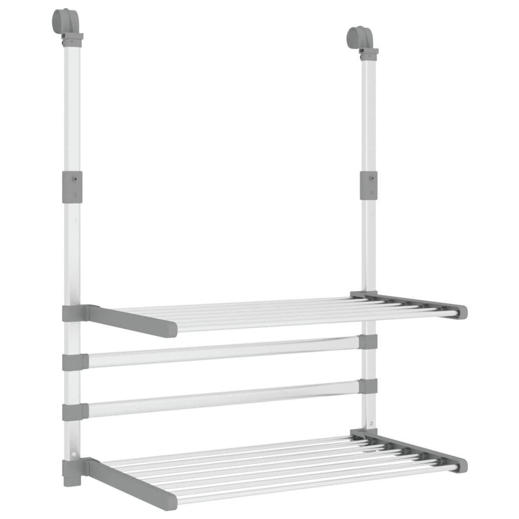 Drying Rack for Balcony 21.3"x9.8"x16.5" Aluminum