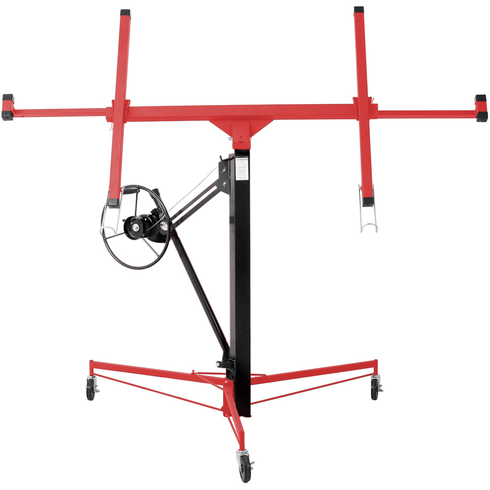 Drywall Lift Panel 11' Lift Drywall Panel Hoist Jack Lifter, RED+BLACK