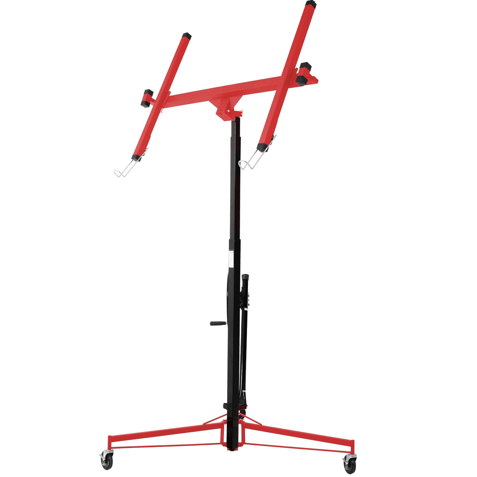 Drywall Lift Panel 11' Lift Drywall Panel Hoist Jack Lifter, RED+BLACK