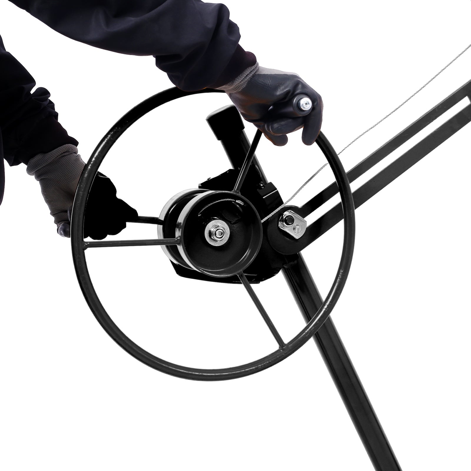 Drywall Lift Panel 11' Lift Drywall Panel Hoist Jack Lifter, RED+BLACK