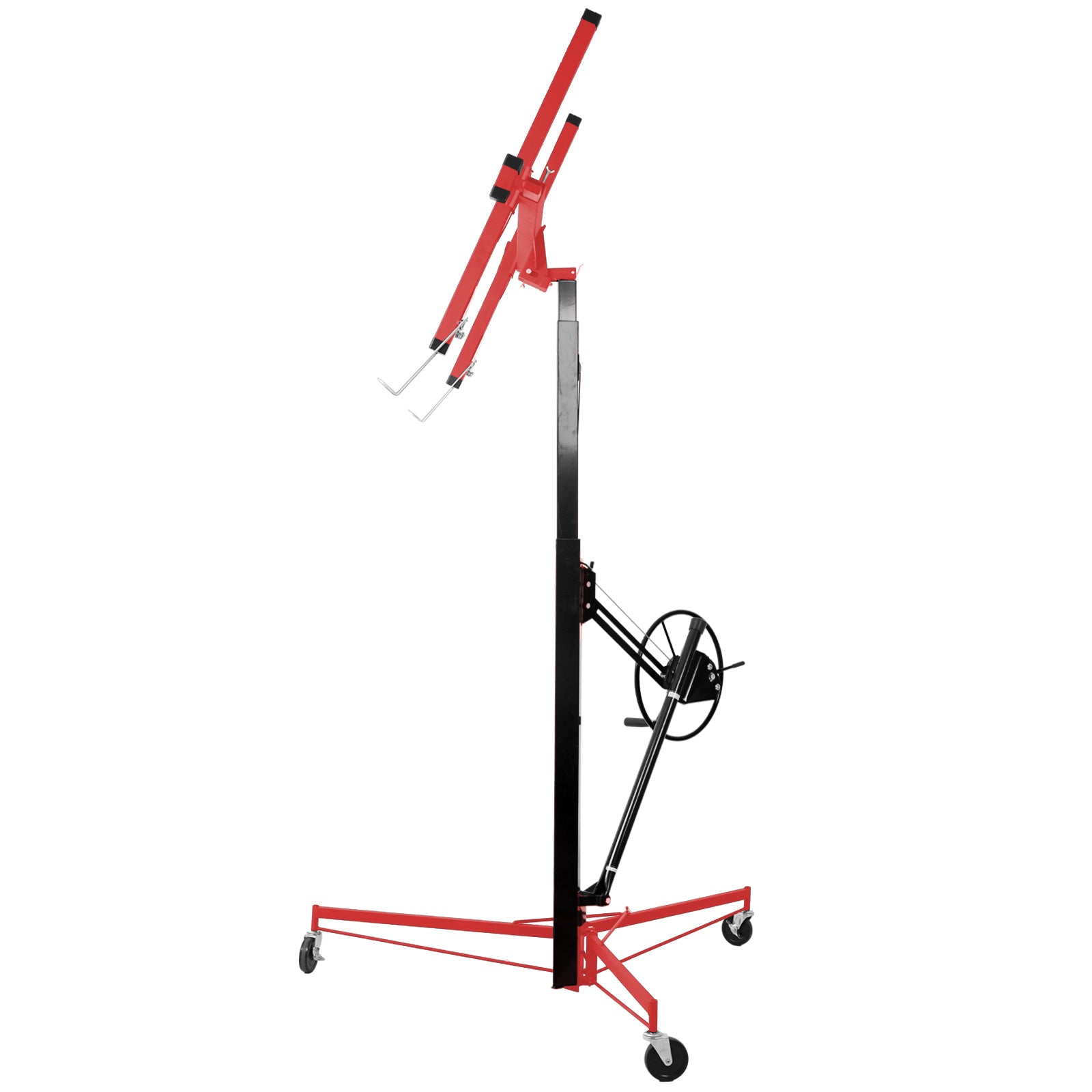 Drywall Lift Panel 11' Lift Drywall Panel Hoist Jack Lifter, RED+BLACK