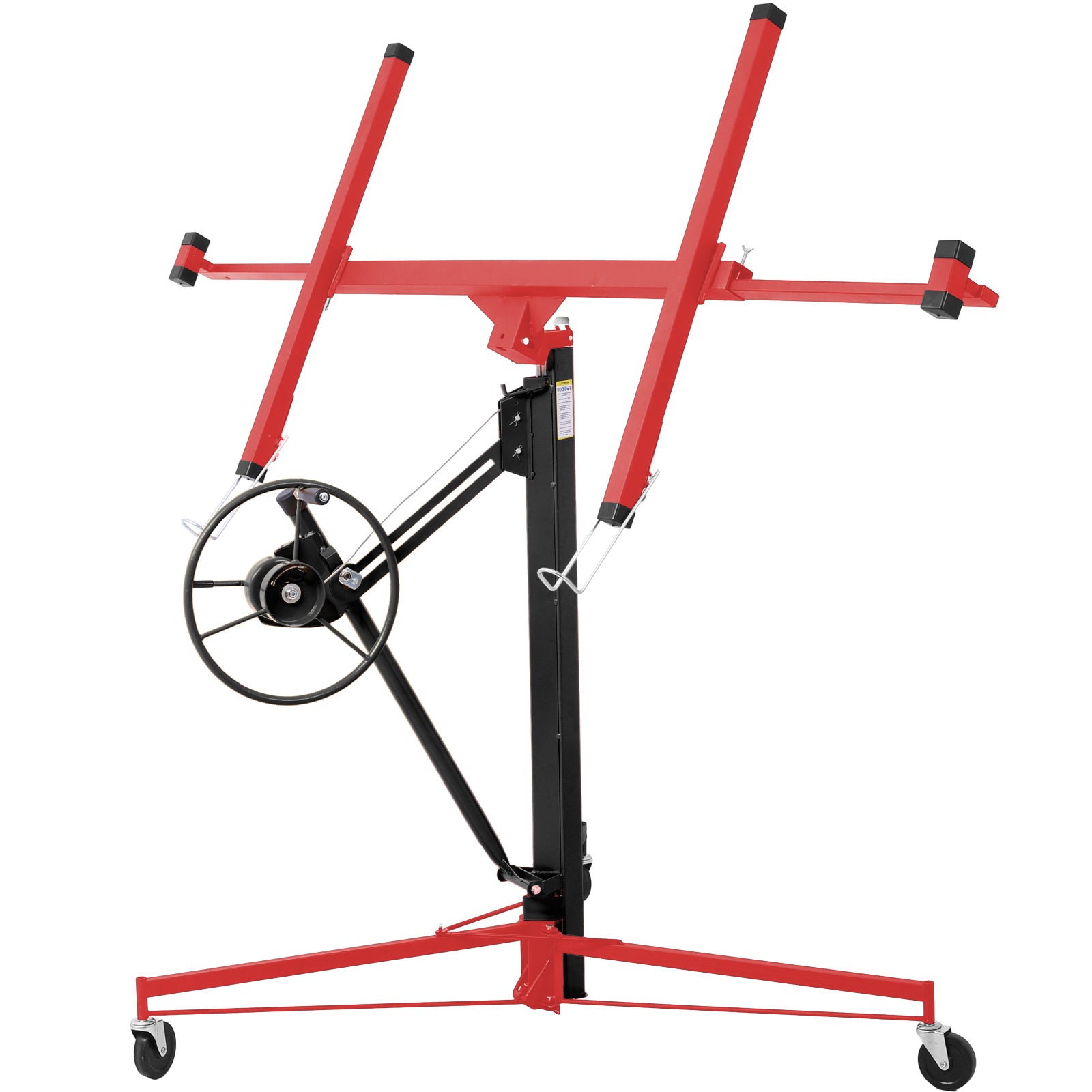 Drywall Lift Panel 11' Lift Drywall Panel Hoist Jack Lifter, RED+BLACK
