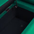 Elegant Upholstered Velvet Storage Bench with Cylindrical Arms and Iron Legs for Hallway Living Room Bedroom, Green