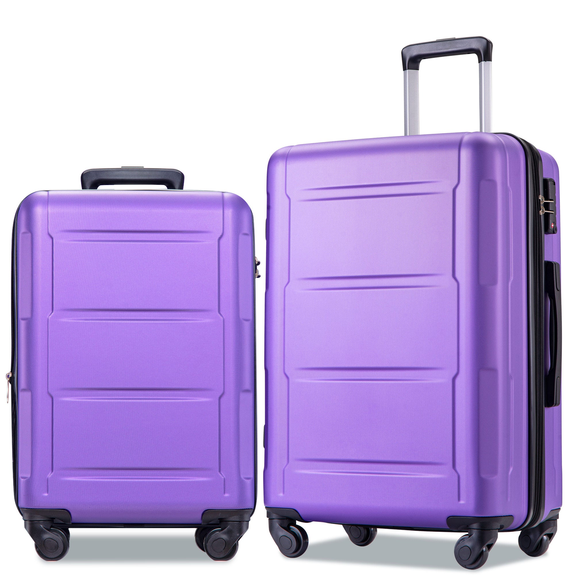 Expanable Spinner Wheel 2 Piece Luggage Set ABS Lightweight Suitcase with TSA Lock 20inch+24inch