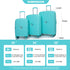 Expandable Hardshell Suitcase Double Spinner Wheels PP Luggage Sets Lightweight Durable Suitcase with TSA Lock,3-Piece Set (20/24/28) , Lake Blue