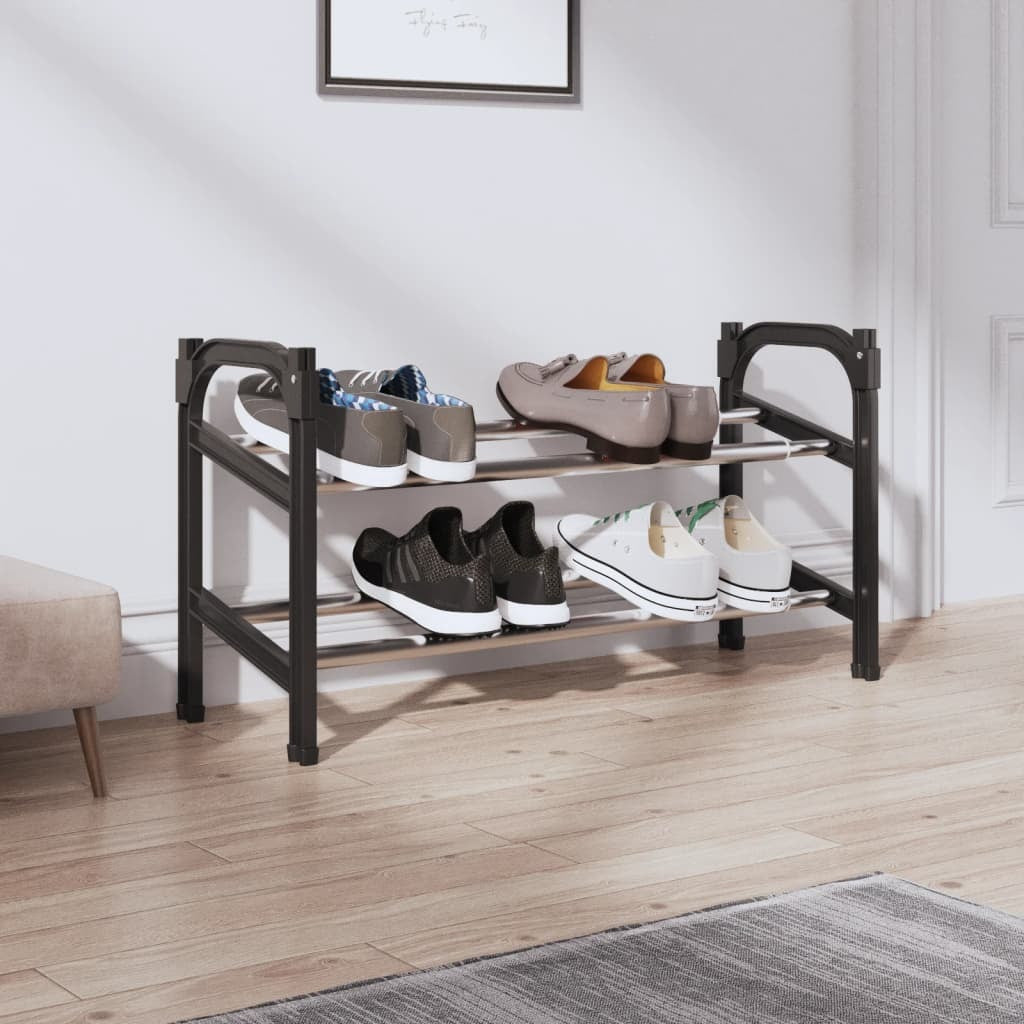 Extendable Shoe Rack with 2 Shelves 46.9