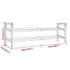 Extendable Shoe Rack with 2 Shelves 46.9"x9.4"x14.6"