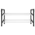 Extendable Shoe Rack with 2 Shelves 46.9"x9.4"x14.6"