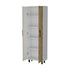 Fagan 2-Door 5-Shelf Kitchen Pantry White and Macadamia