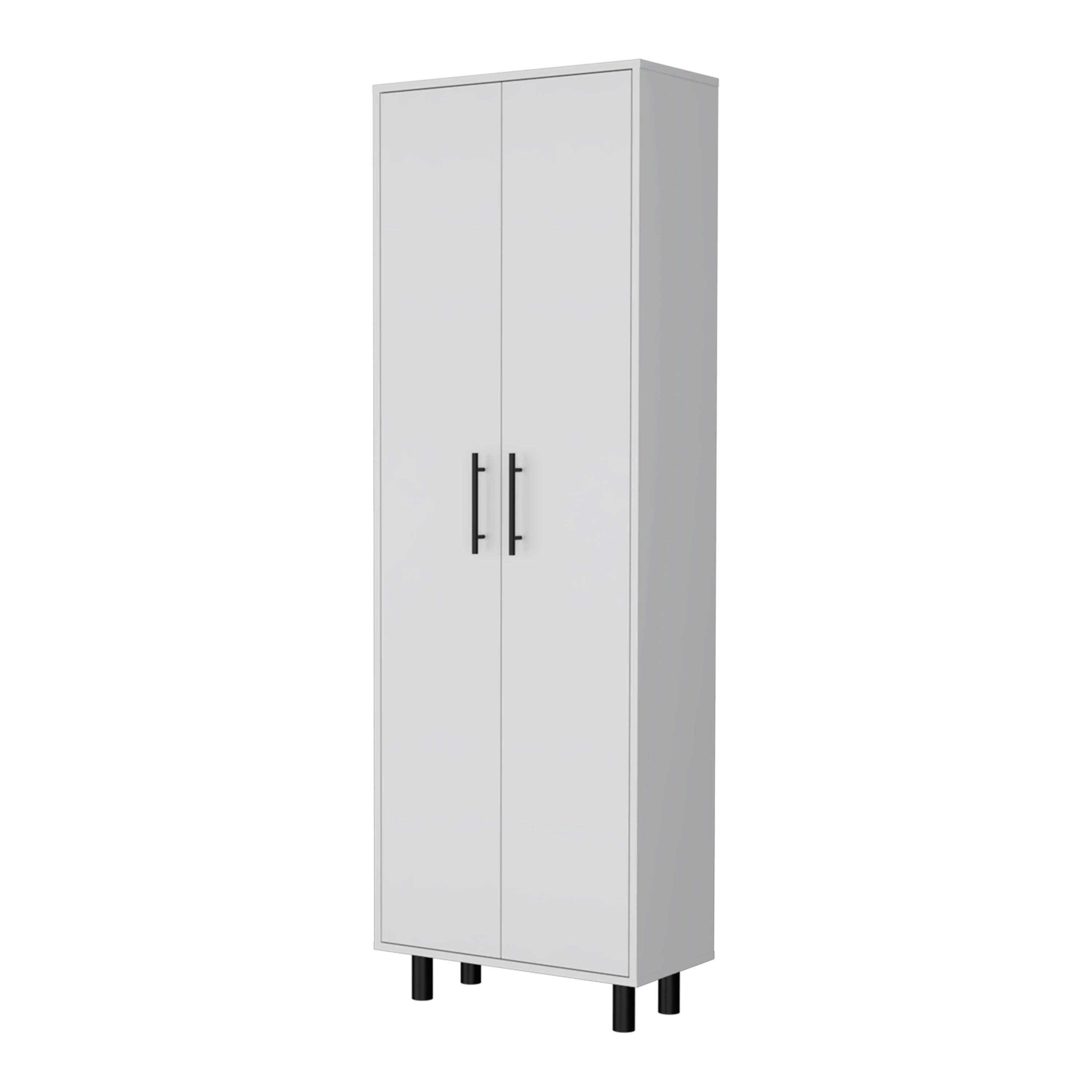 Fagan 2-Door 5-Shelf Kitchen Pantry White