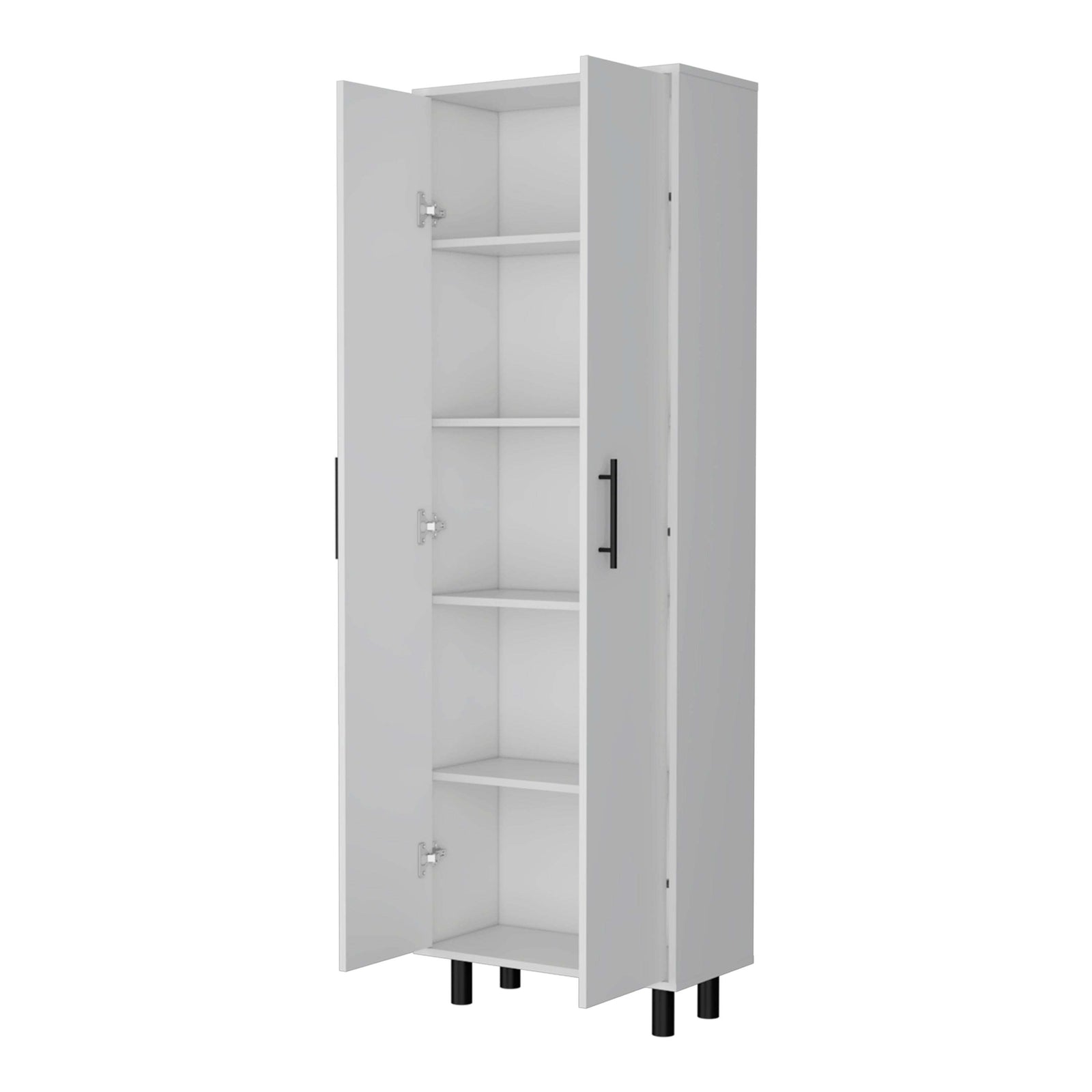 Fagan 2-Door 5-Shelf Kitchen Pantry White