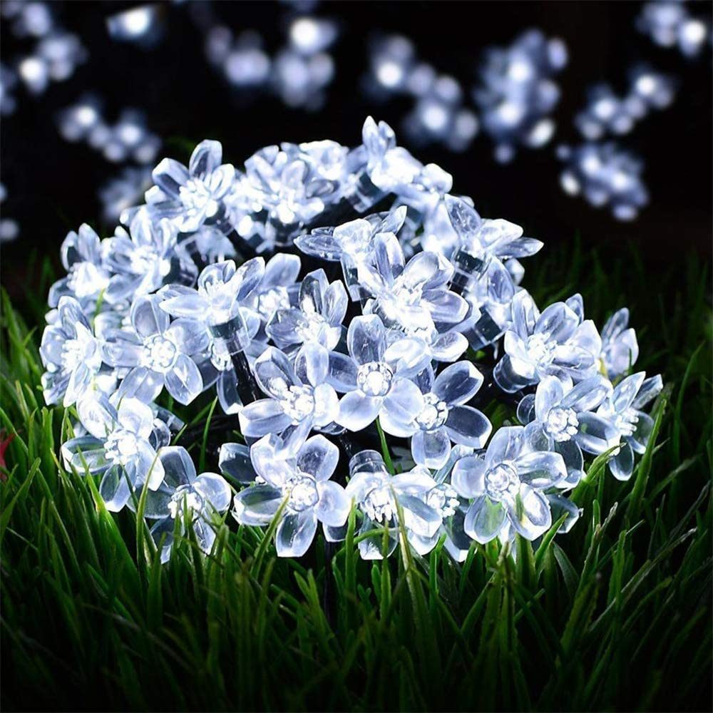 Fairy Blossom Flower Solar Garden String Lights - WoodPoly.com
