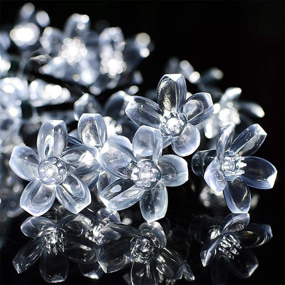 Fairy Blossom Flower Solar Garden String Lights - WoodPoly.com