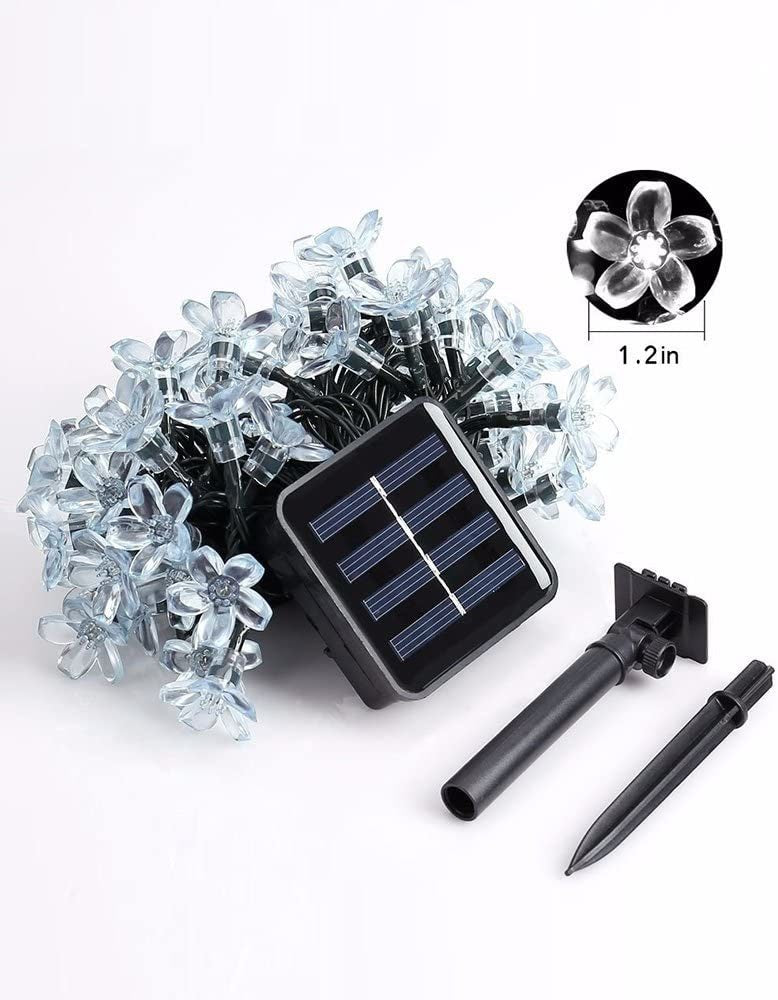 Fairy Blossom Flower Solar Garden String Lights - WoodPoly.com