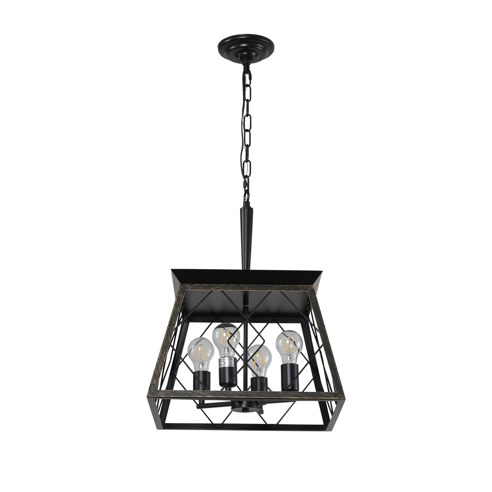 Farmhouse Chandelier 4-Light Vintage Antique Chandeliers Light Fixture For Kitchen Dining Room Living Room(No Bulbs)