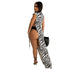 Fashion Zebra Print Sleeveless Tie Half Open Sexy Dress