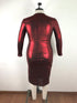 Fat Woman Knitted Plus Size Long Sleeve Midi Dress - WoodPoly.com