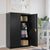 File Cabinet Black 35.4"x15.7"x55.1" Steel