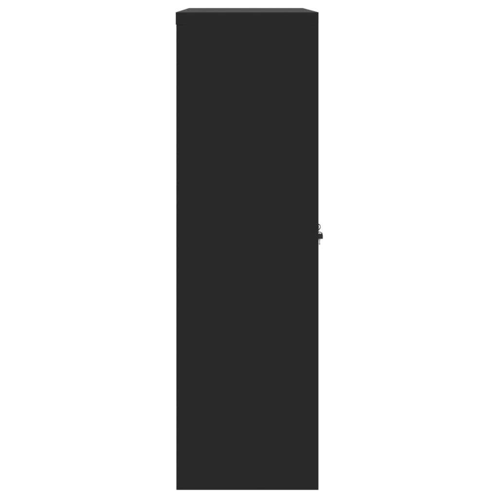 File Cabinet Black 35.4"x15.7"x55.1" Steel