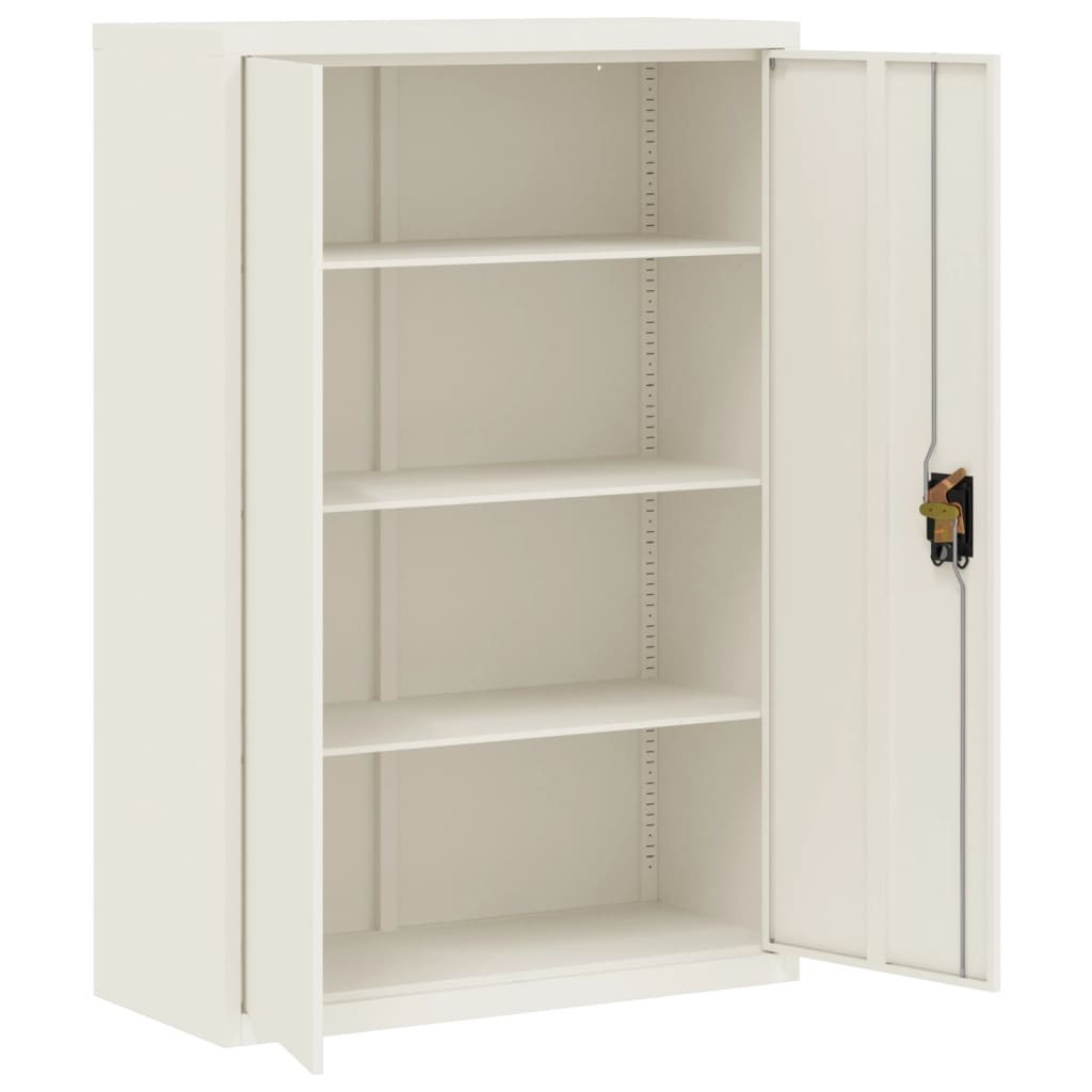 File Cabinet White 35.4"x15.7"x55.1" Steel