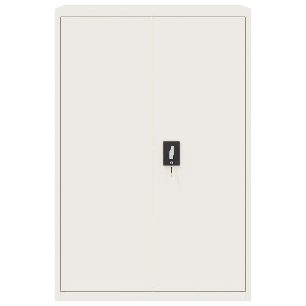 File Cabinet White 35.4"x15.7"x55.1" Steel