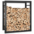 Firewood Rack Matt Black 19.7"x11"x22" Steel