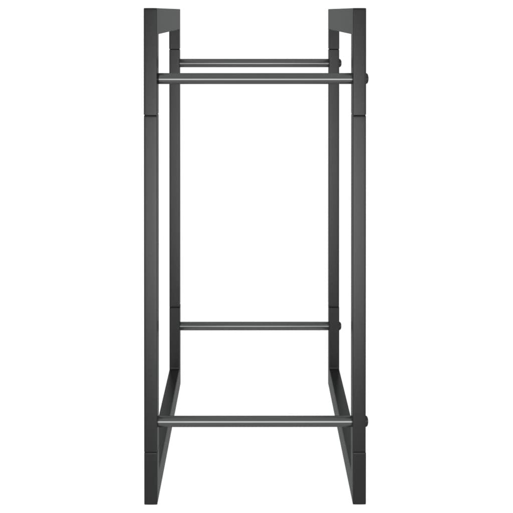 Firewood Rack Matt Black 19.7