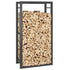 Firewood Rack Matt Black 19.7"x11"x37" Steel