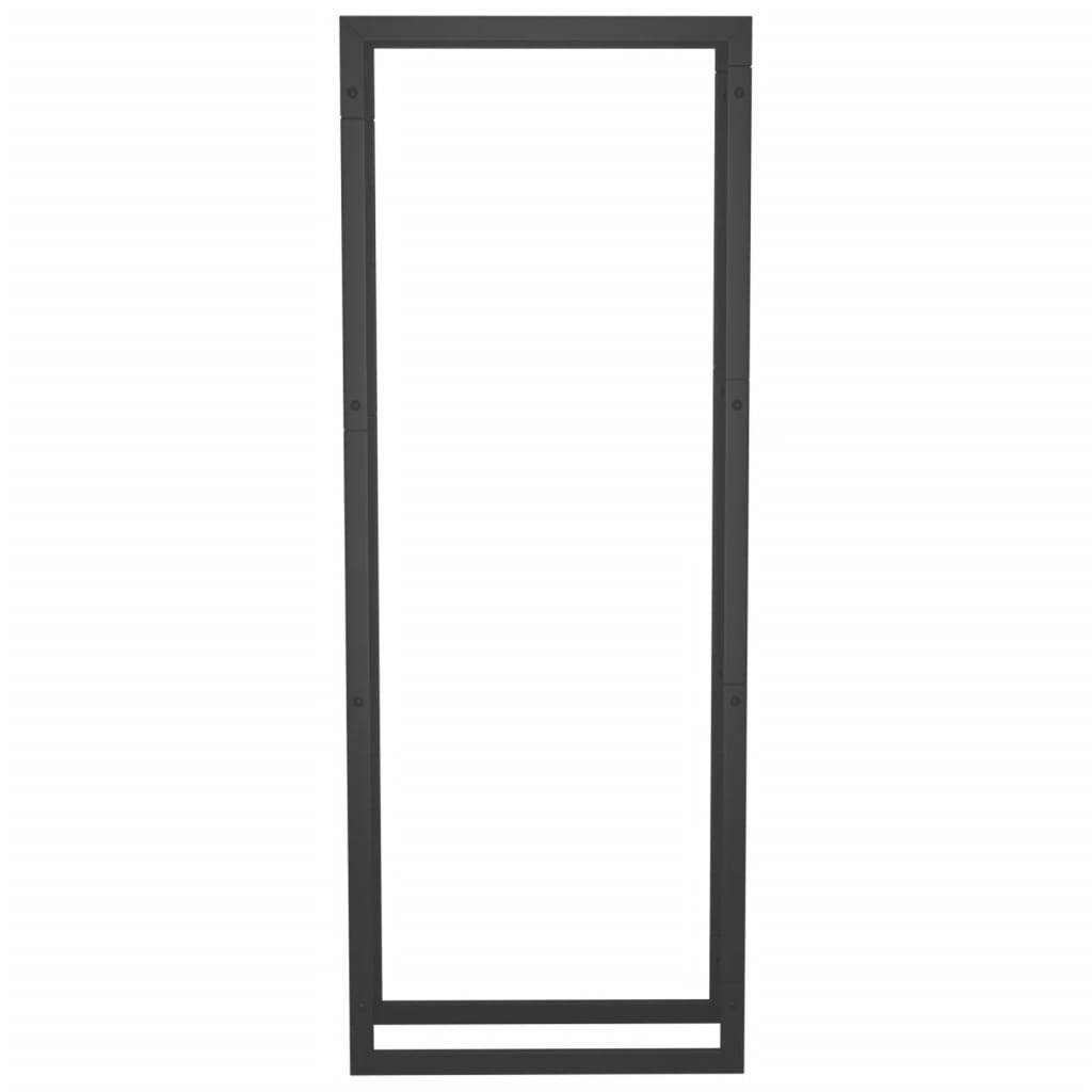 Firewood Rack Matt Black 19.7"x11"x52" Steel
