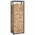 Firewood Rack Matt Black 19.7"x11"x52" Steel