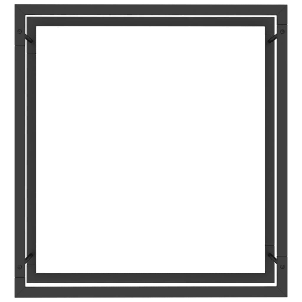 Firewood Rack Matt Black 31.5