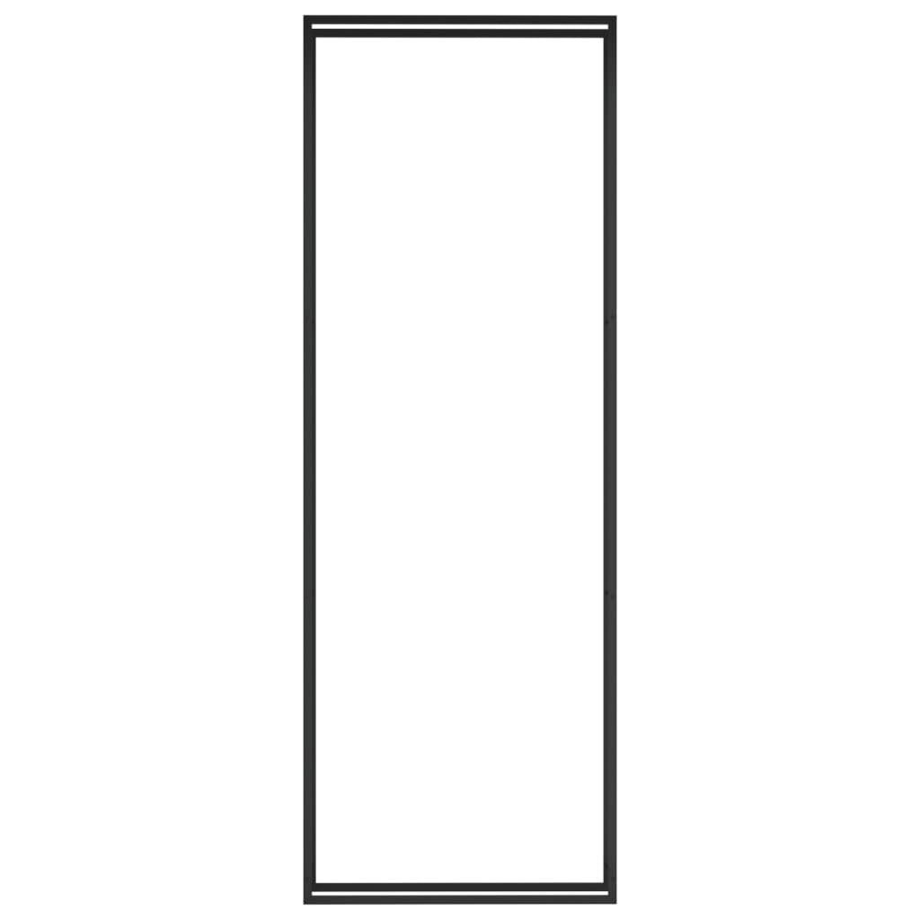 Firewood Rack Matt Black 43.3"x11"x122.8" Steel