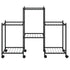 Flower Stand with Wheels 32.7"x9.8"x25" Black Iron