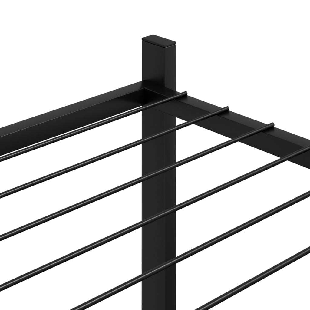 Flower Stand with Wheels 32.7"x9.8"x40.7" Black Iron