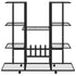 Flower Stand with Wheels 37.2"x9.6"x36" Black Iron