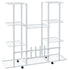 Flower Stand with Wheels 37.2"x9.6"x36" White Iron
