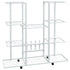 Flower Stand with Wheels 37.2"x9.6"x36" White Iron