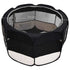Foldable Dog Playpen with Carrying Bag Black 49.2"x49.2"x24"